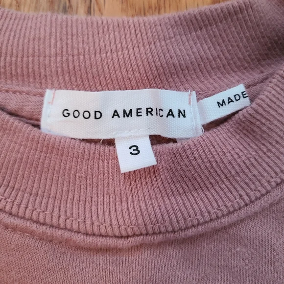 NWOT Good American Cropped and Cool Sweatshirt Sz 3 (Large) - Picture 6 of 7